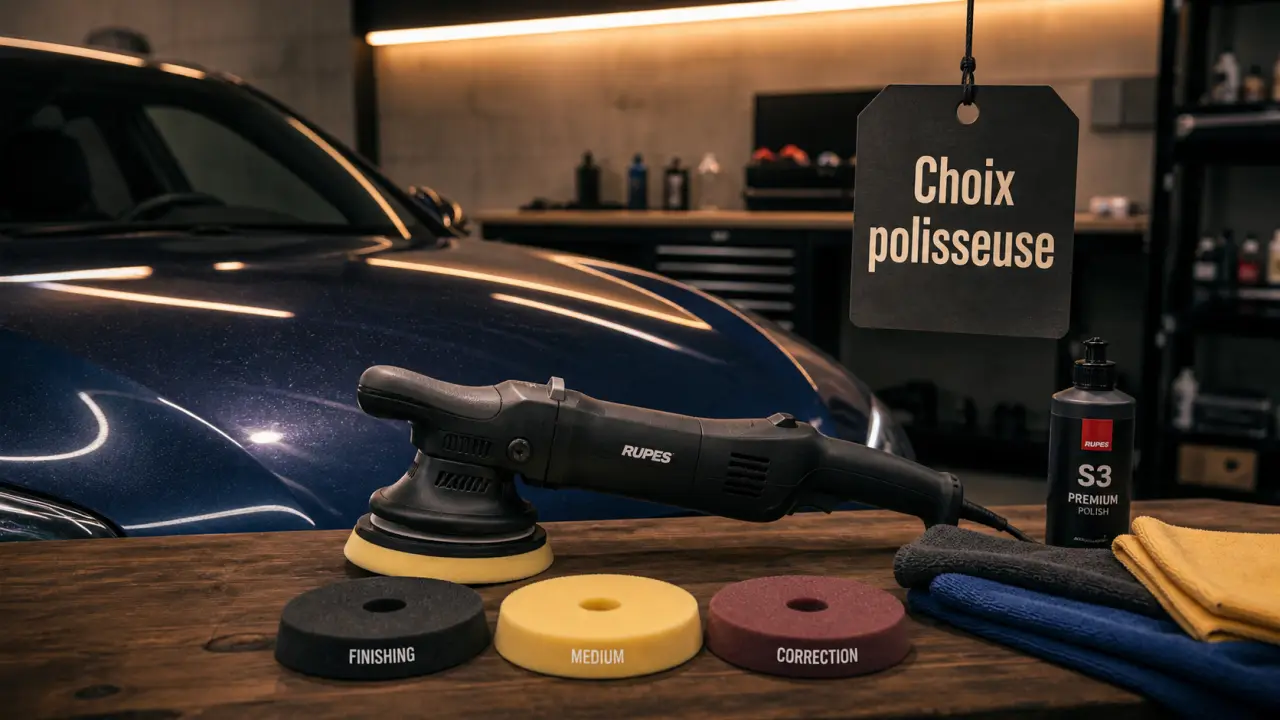 Meilleur polisseuse voiture : polisseuse roto-orbitale sur capot