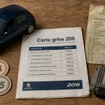 Prix carte grise 206 : région et chevaux fiscaux