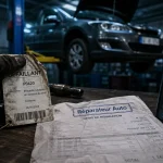 Réparateur auto : devis lisible et diagnostic clair sur établi de garage