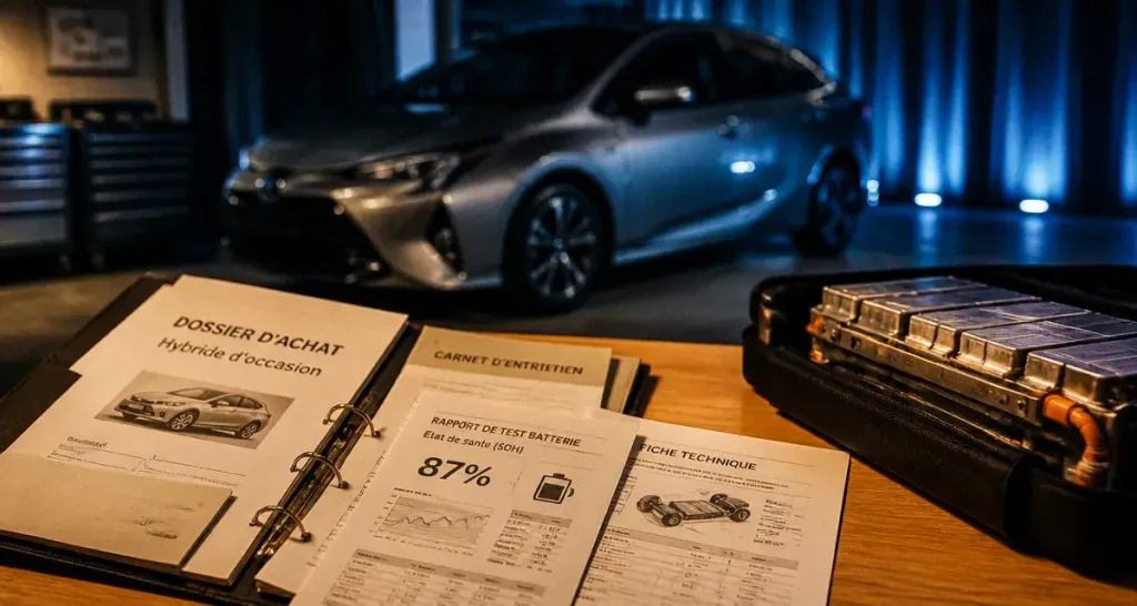 Voiture occasion hybride : test de batterie et carnet d’entretien