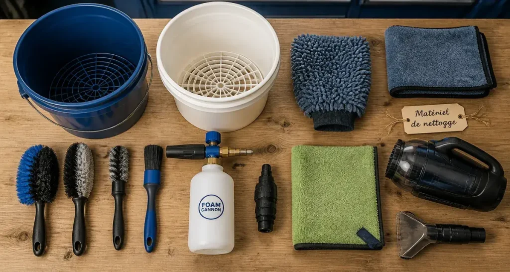 Materiel nettoyage voiture : kit pour protéger la carrosserie