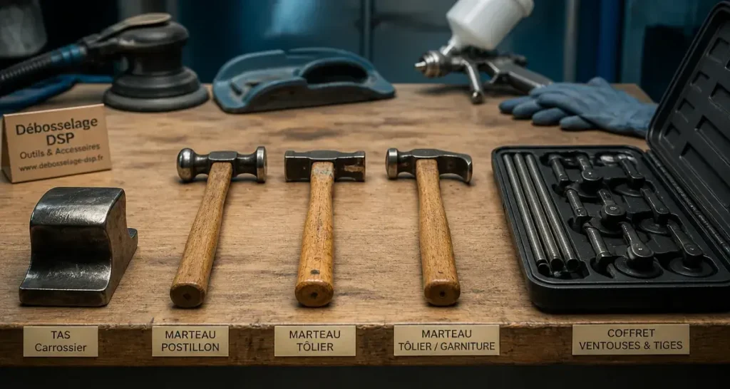 Outillage carrosserie professionnel : ventouses et marteaux de débosselage DSP