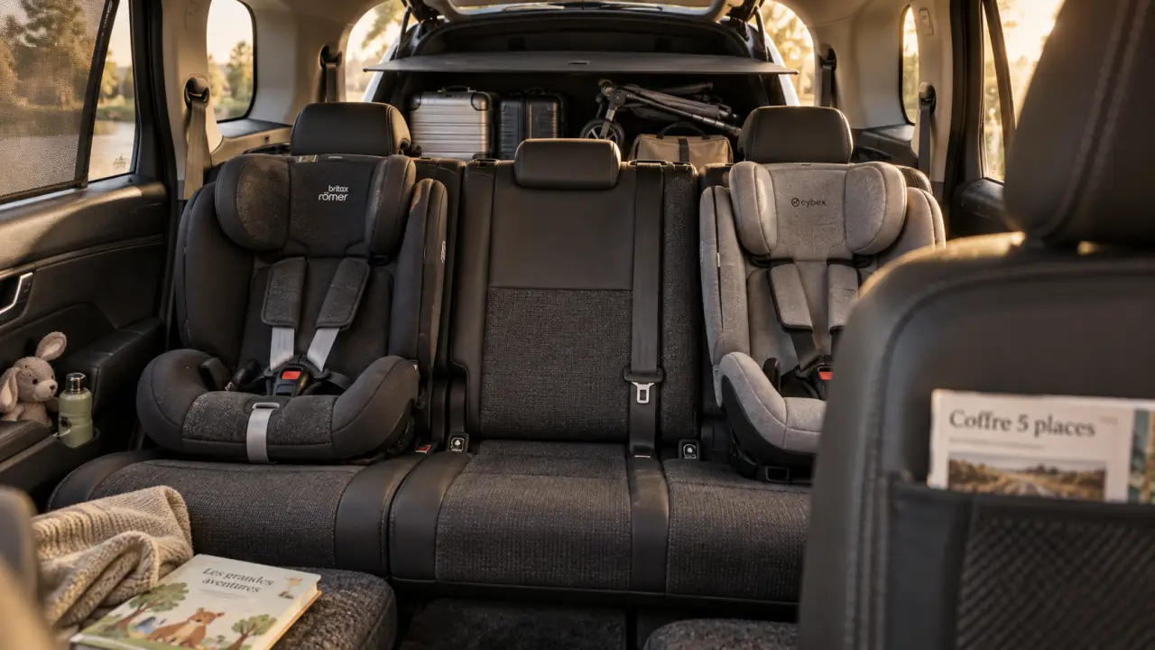 Voiture familiale 5 places, intérieur spacieux et coffre